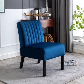 Reese Mid Century Modern Accent Chairs Set of 2 with Minimalist Design, Elegant Velvet Upholstery and Solid Wood Legs (Color: as Pic)