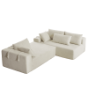 Modern Chenille Upholstered Sectional Sofa Couch Set,Modular 108" L Shaped Sectional Living Room Sofa Set With 6 Pillows