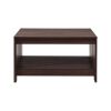 31.5 in. Black Oak Square Wood Coffee Table