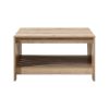 31.5 in. Black Oak Square Wood Coffee Table