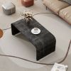 Minimalist Coffee Table with Curved Art Deco Design for Living Room or Dining Room
