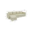 Modular 6-Piece Sectional Sofa â€“ 109''L x 54.5''W x 34''H, Available in Beige, Black, and Gray