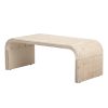 Minimalist Coffee Table with Curved Art Deco Design for Living Room or Dining Room