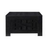 31.5 in. Black Oak Square Wood Coffee Table