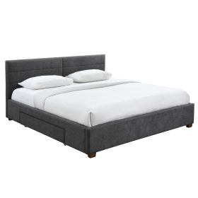 EMILIO-78'' BED (Color: Charcoal)