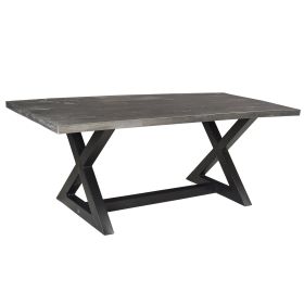 ZAX-DINING TABLE (Color: Distressed Grey)