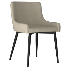 BIANCA-SIDE CHAIR (Color: Beige/Black Leg)