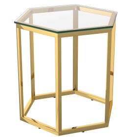 FLEUR-ACCENT TABLE (Color: Gold)