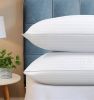 Set of 2 Machine Washable Down Alternative Bed Pillow with Cotton Cover