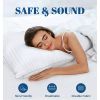 Set of 2 Machine Washable Down Alternative Bed Pillow with Cotton Cover