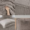 Soft Sherpa Faux Fur 3-Piece Comforter Set with Pillow Shams